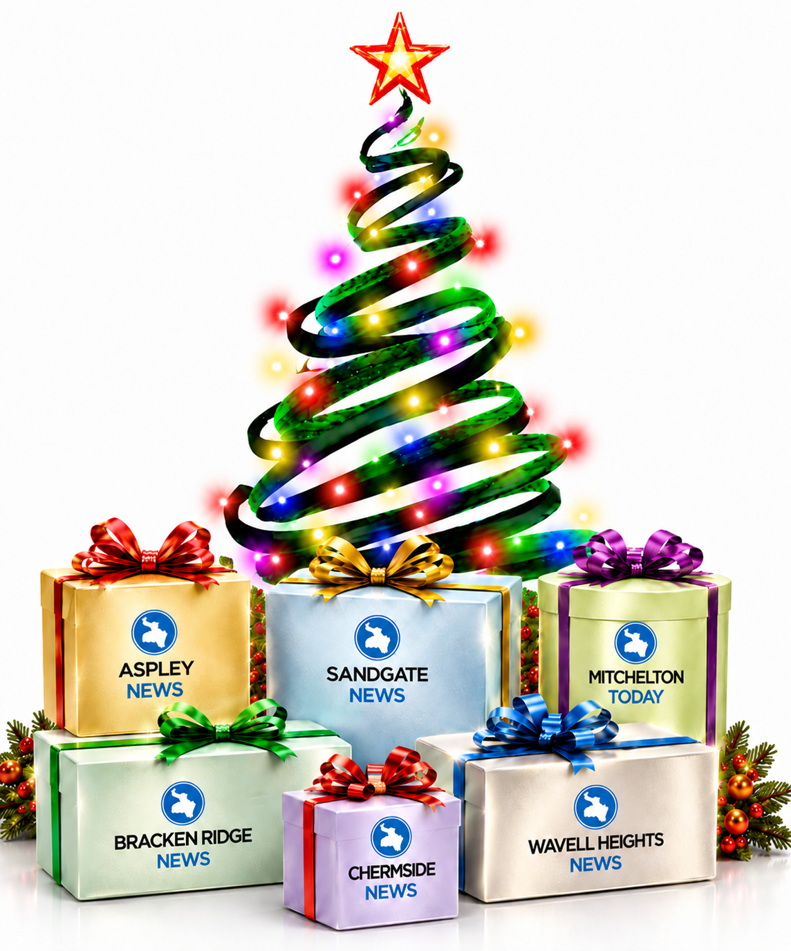 North Brisbane Christmas Gift Guide publications — Aspley News, Sandgate News, Mitchelton Today, Bracken Ridge News, Chermside News and Wavell Heights News