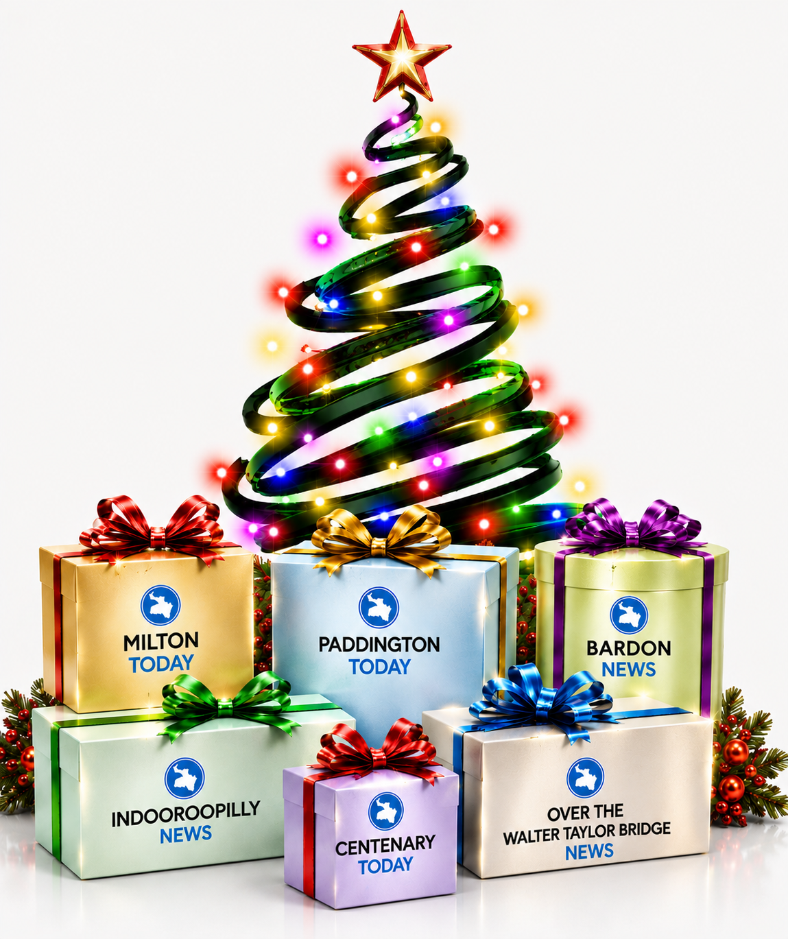 West Brisbane Christmas Gift Guide publications — Milton Today, Paddington Today, Bardon News, Indooroopilly News, Over The Walter Taylor Bridge and Centenary Today