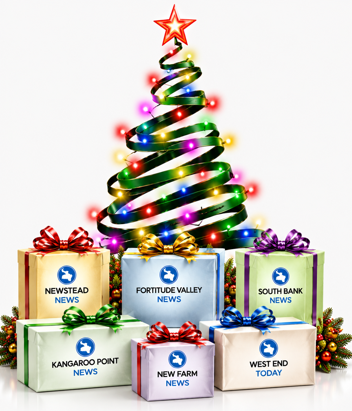 Inner City Brisbane Christmas Gift Guide publications — Newstead News, Fortitude Valley News, South Bank News, Kangaroo Point News, New Farm News and West End Today